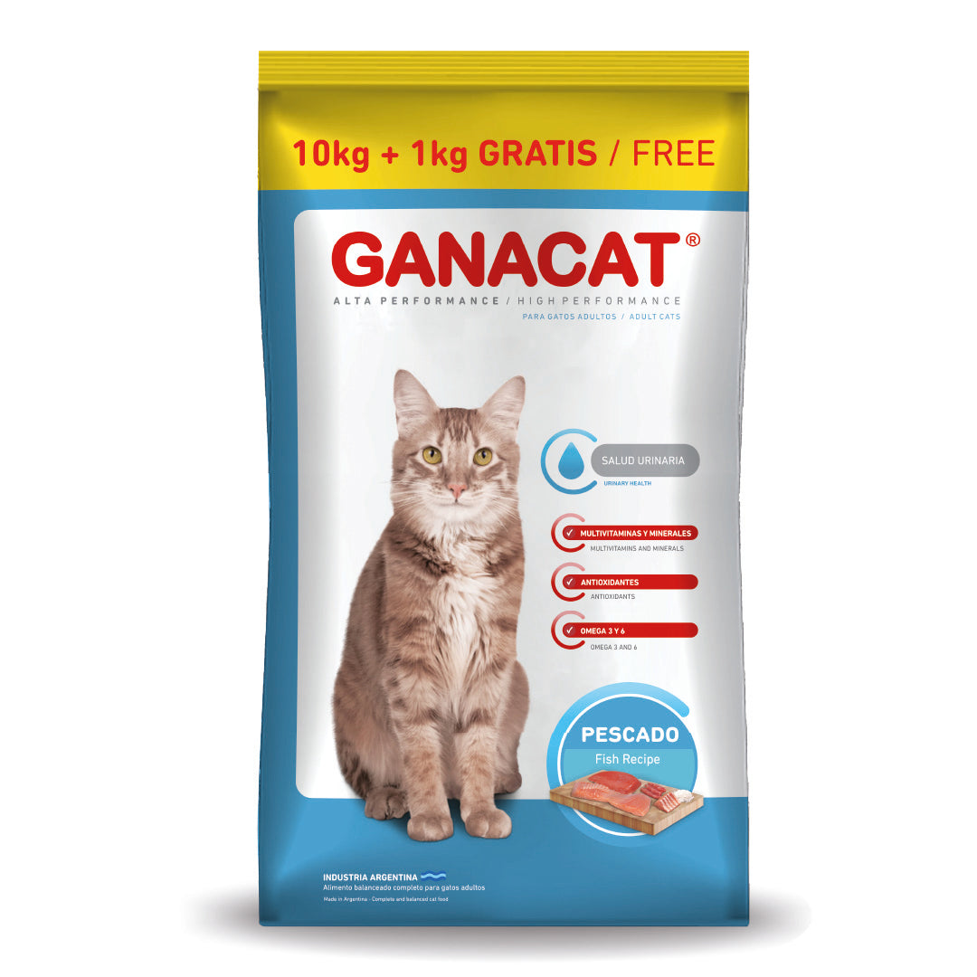 Alimento Ganacat Gato Adulto Pescado 10+1kg