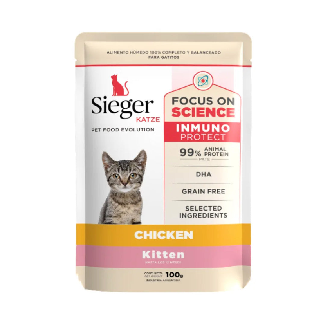 Pouch Sieger Katze Gatito Kitten Pollo