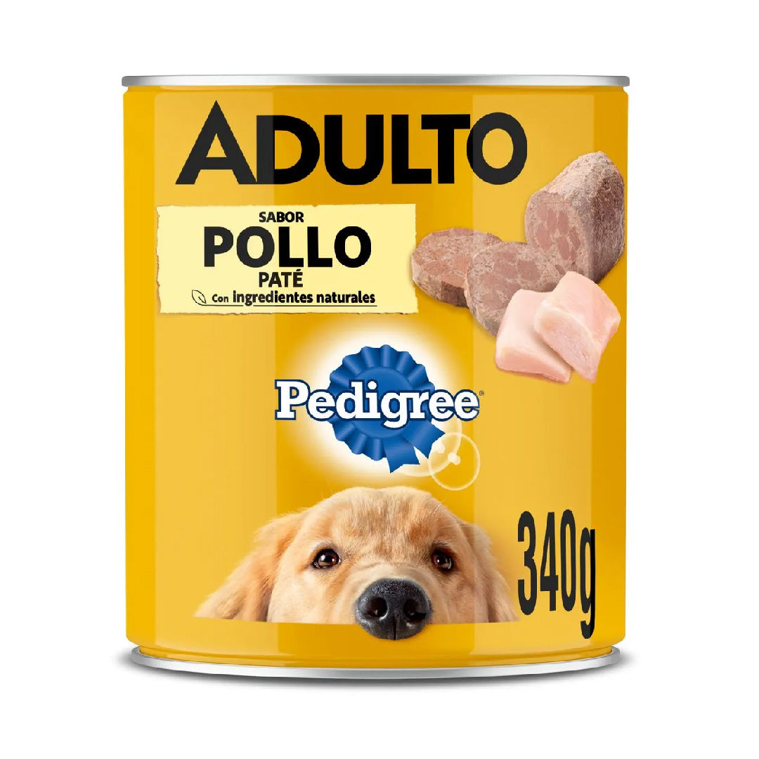 Lata Pedigree Perro Adulto sabor Pollo 340gr