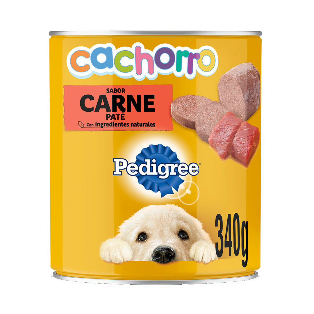 Lata Pedigree Perro Cachorro sabor Carne 340gr