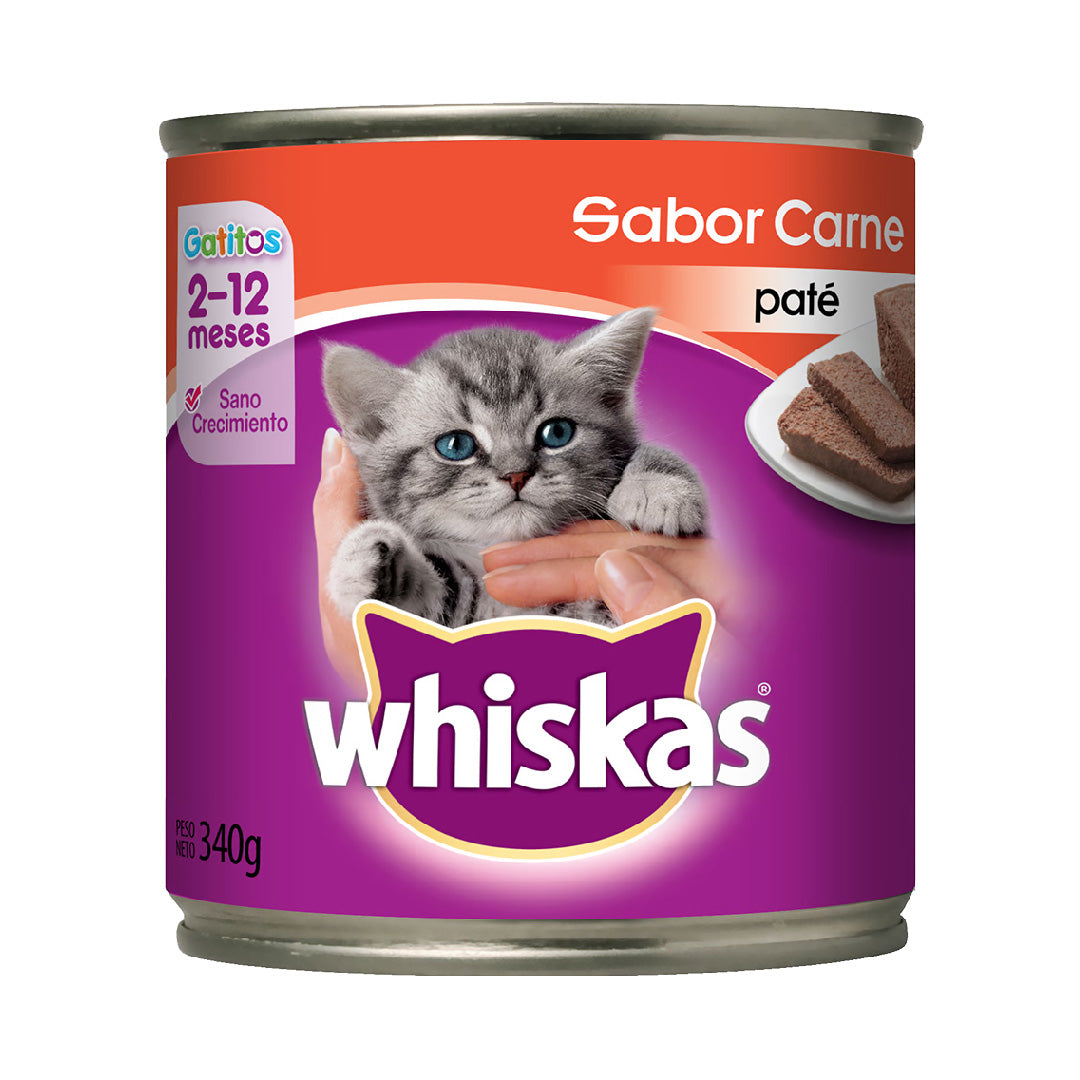 Lata Whiskas Gatito Cachorro Carne