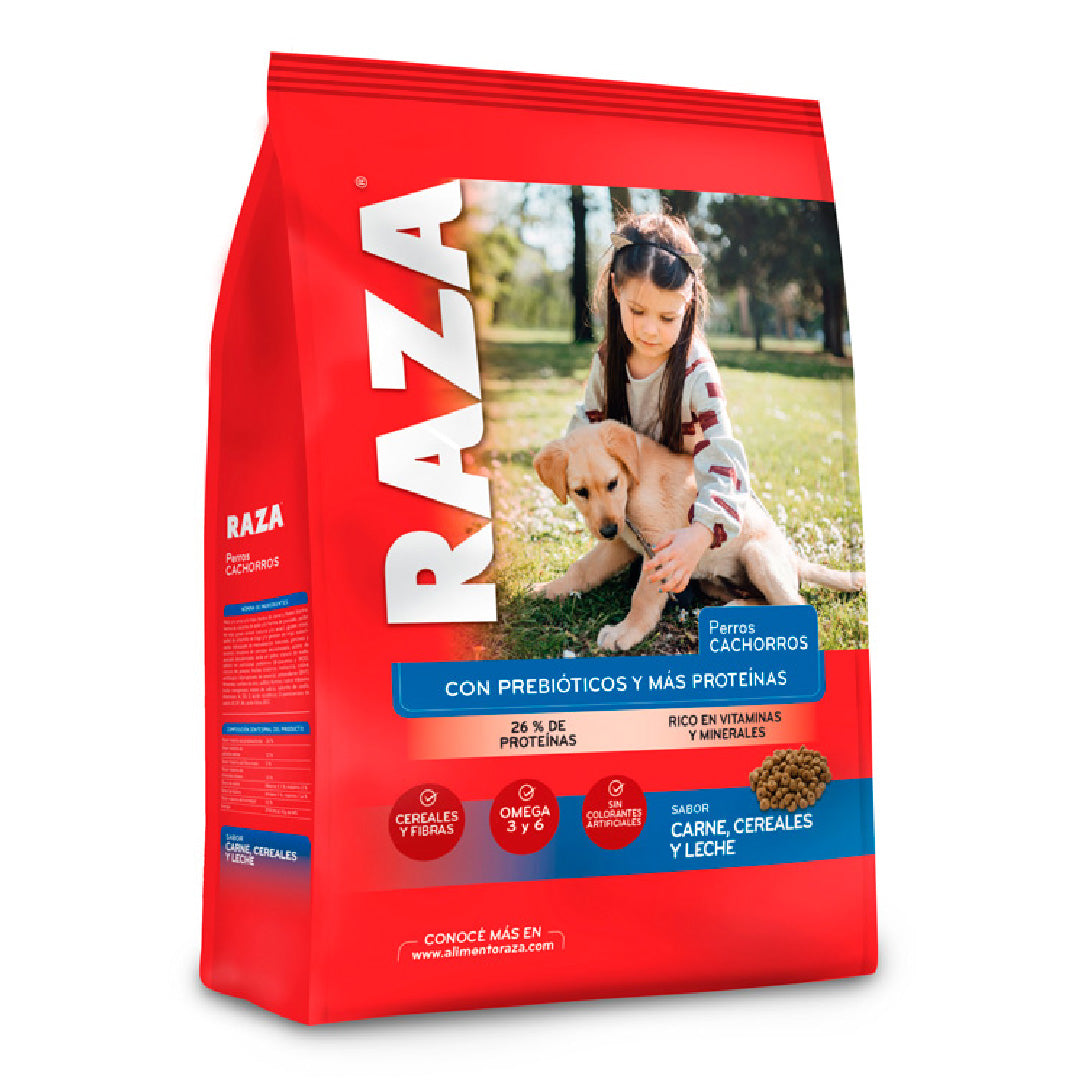 Alimento Raza Perro Cachorro Carne, Cereales y Leche