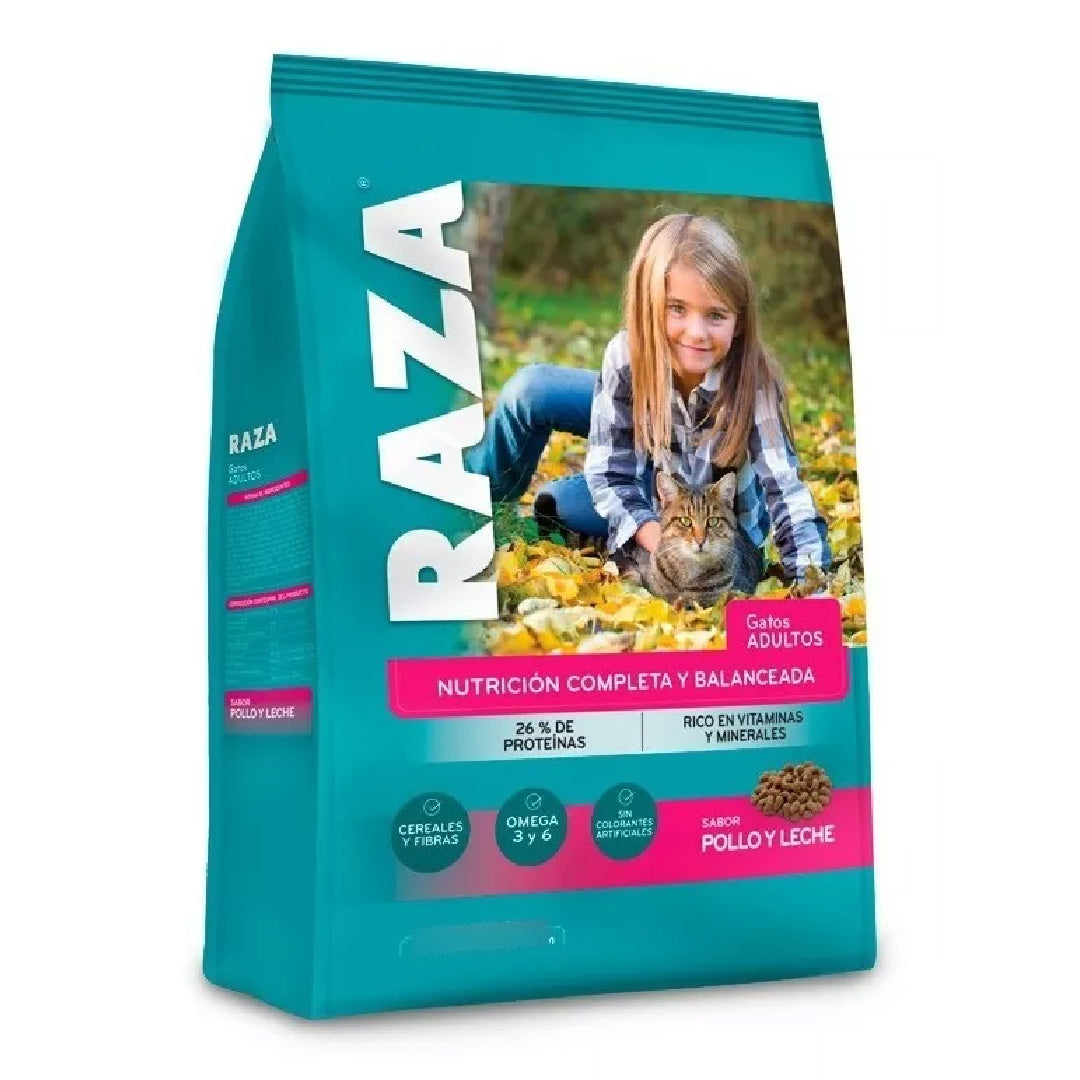 Alimento Raza Gato Adulto sabor Pollo y Leche
