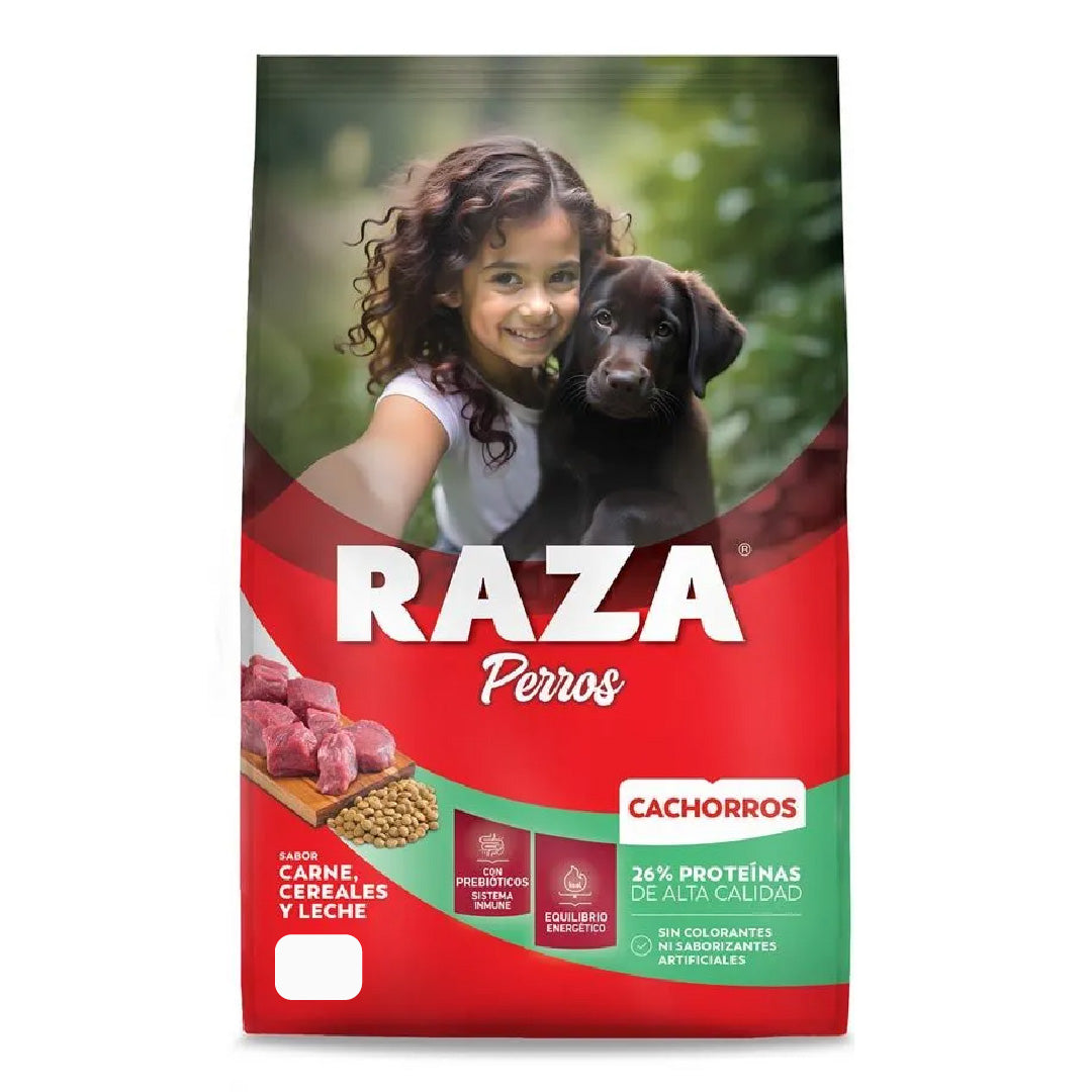 Alimento Raza Perro Cachorro Carne, Cereales y Leche