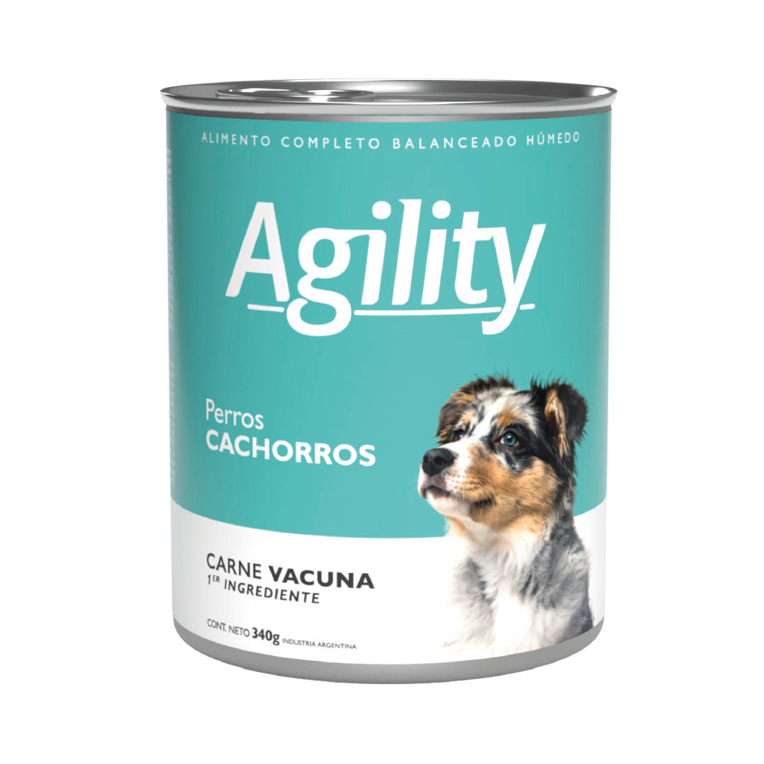 Lata Agility Perro Cachorro Carne