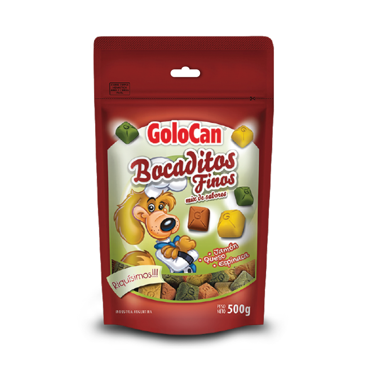 Bocaditos Perro Golocan Jamón Queso Espinaca