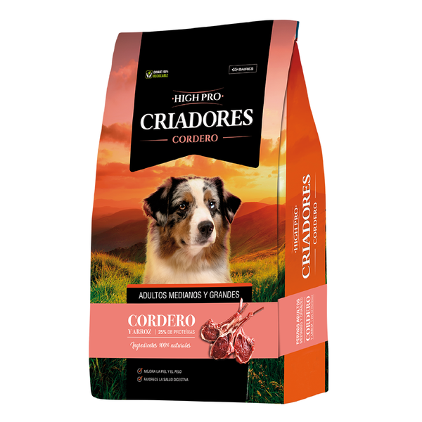 Alimento High Pro Criadores Perro Adulto Cordero