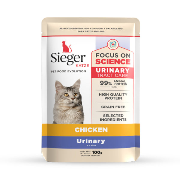 Pouch Sieger Katze Gato Adulto Urinary Pollo