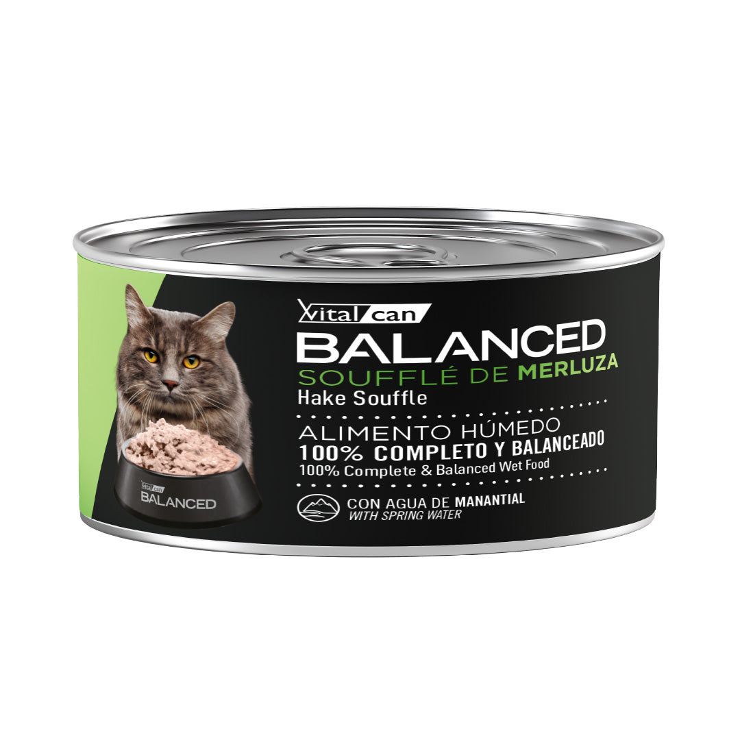 Lata Balanced Gato Castrado Souffle Merluza