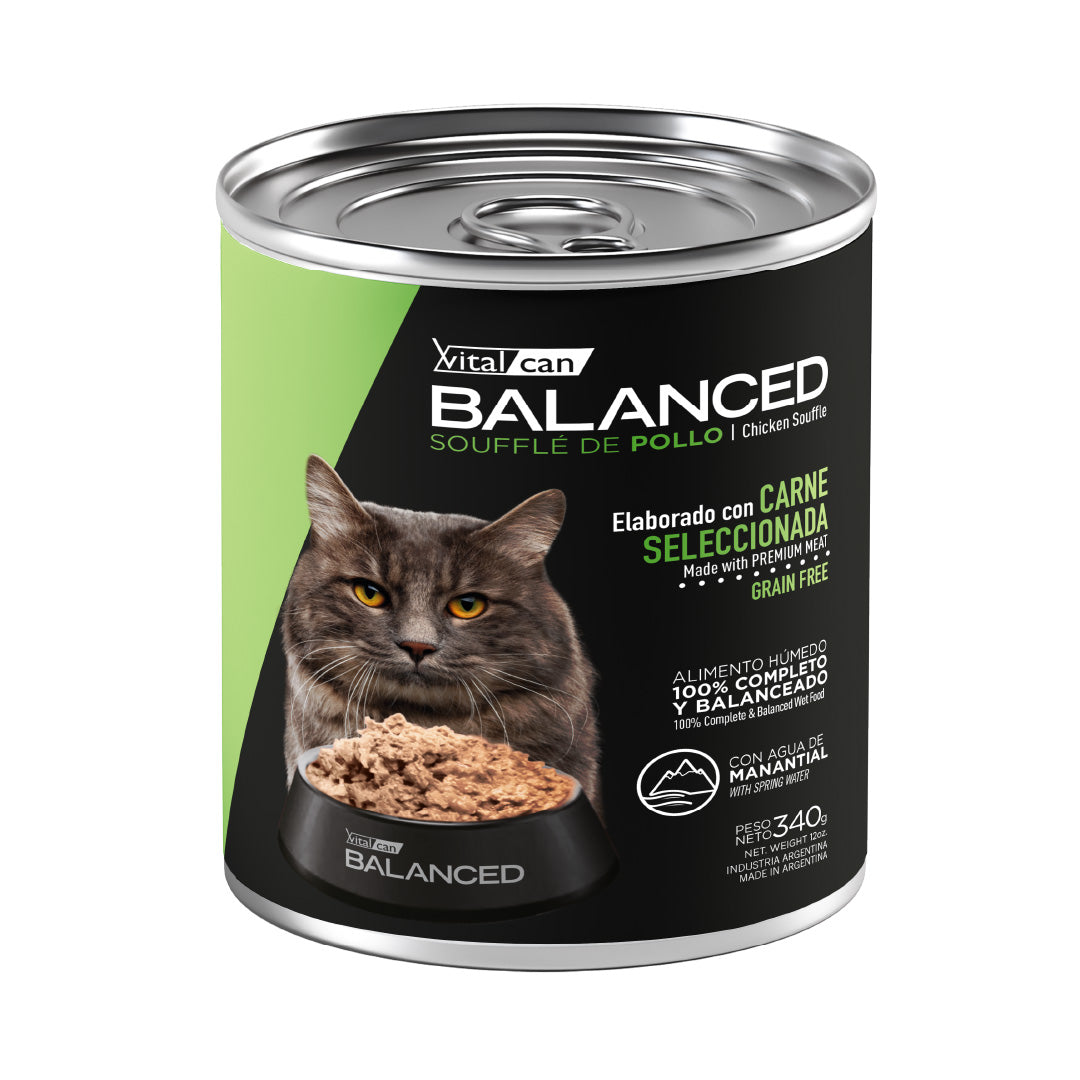 Lata Balanced Gato Castrado Souffle Pollo