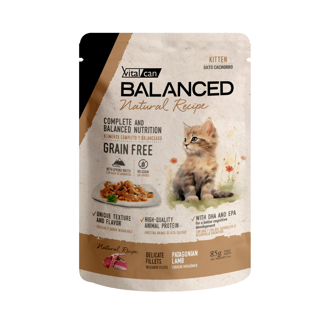 Pouch Balanced Gato Cachorro Filetes Cordero