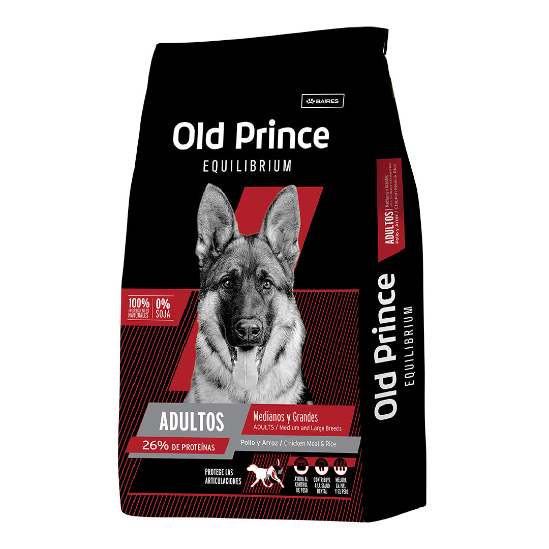 Alimento Old Prince Equilibrium Perro Adulto raza Mediana y Grande 20+3kg