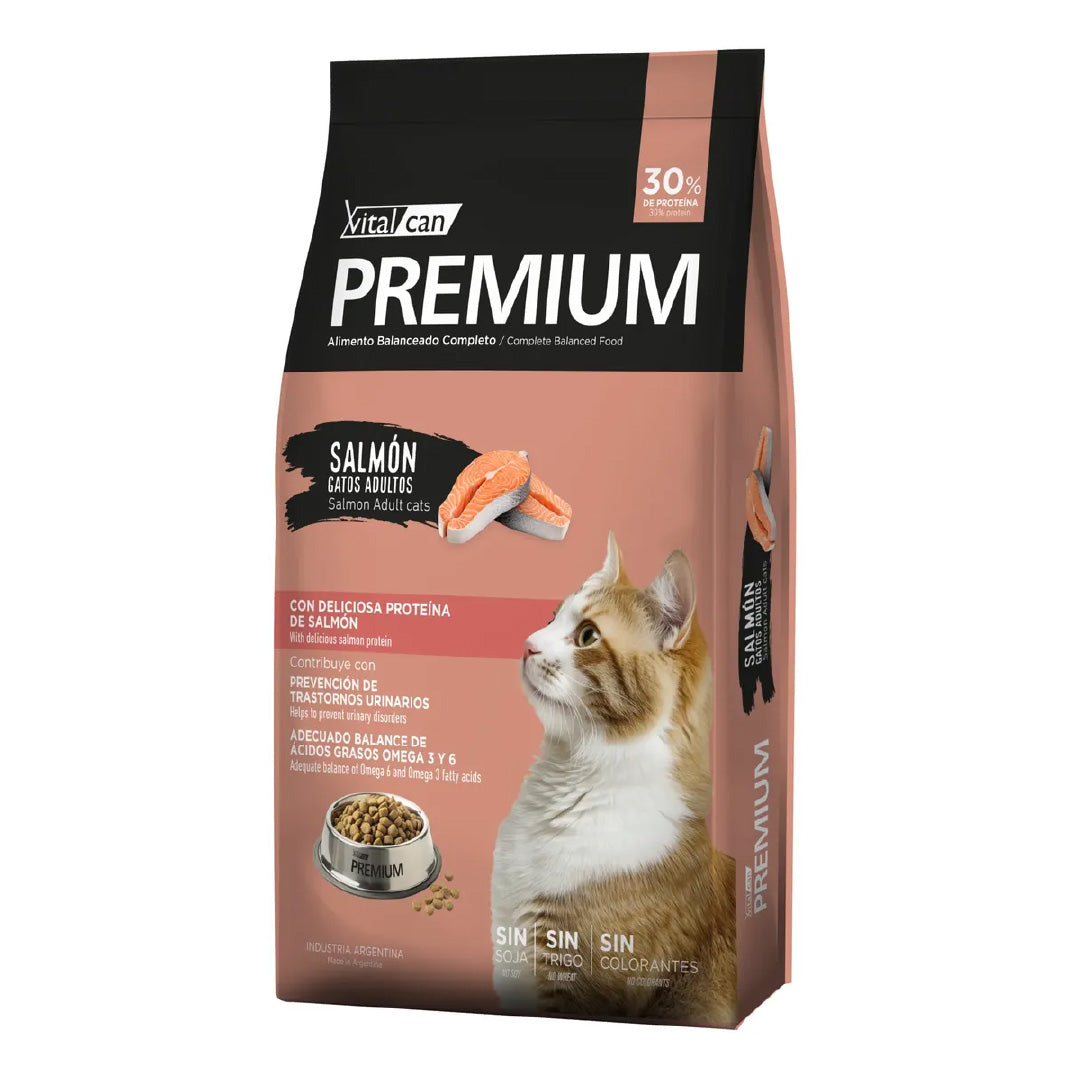 Alimento Vitalcan Premium Gato Adulto Salmón
