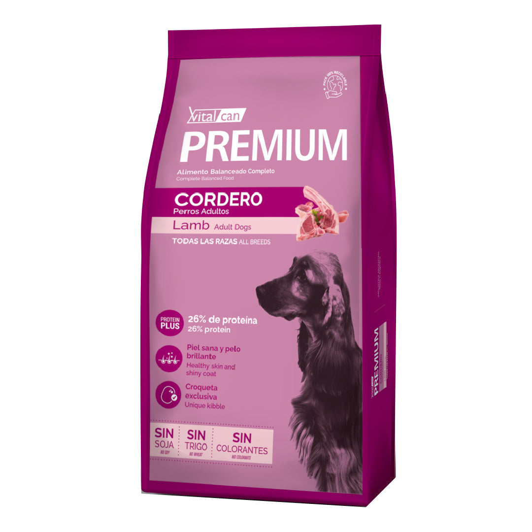 Alimento Vitalcan Premium Perro Adulto Cordero