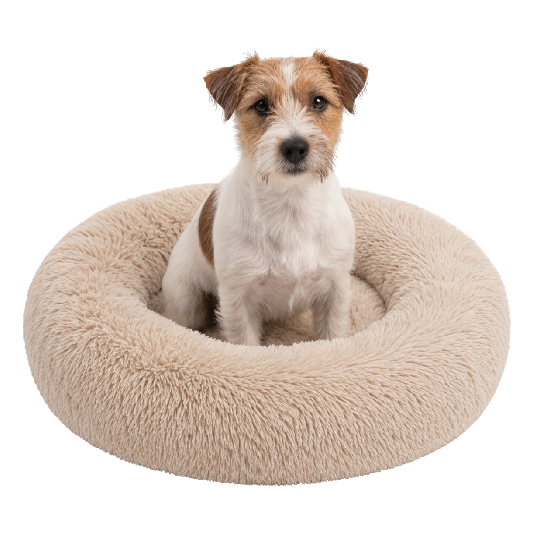 Cama Antiestrés Funda Desmontable Beige