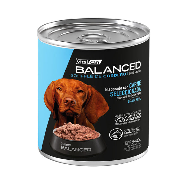 Lata Balanced Perro Adulto Souffle Cordero