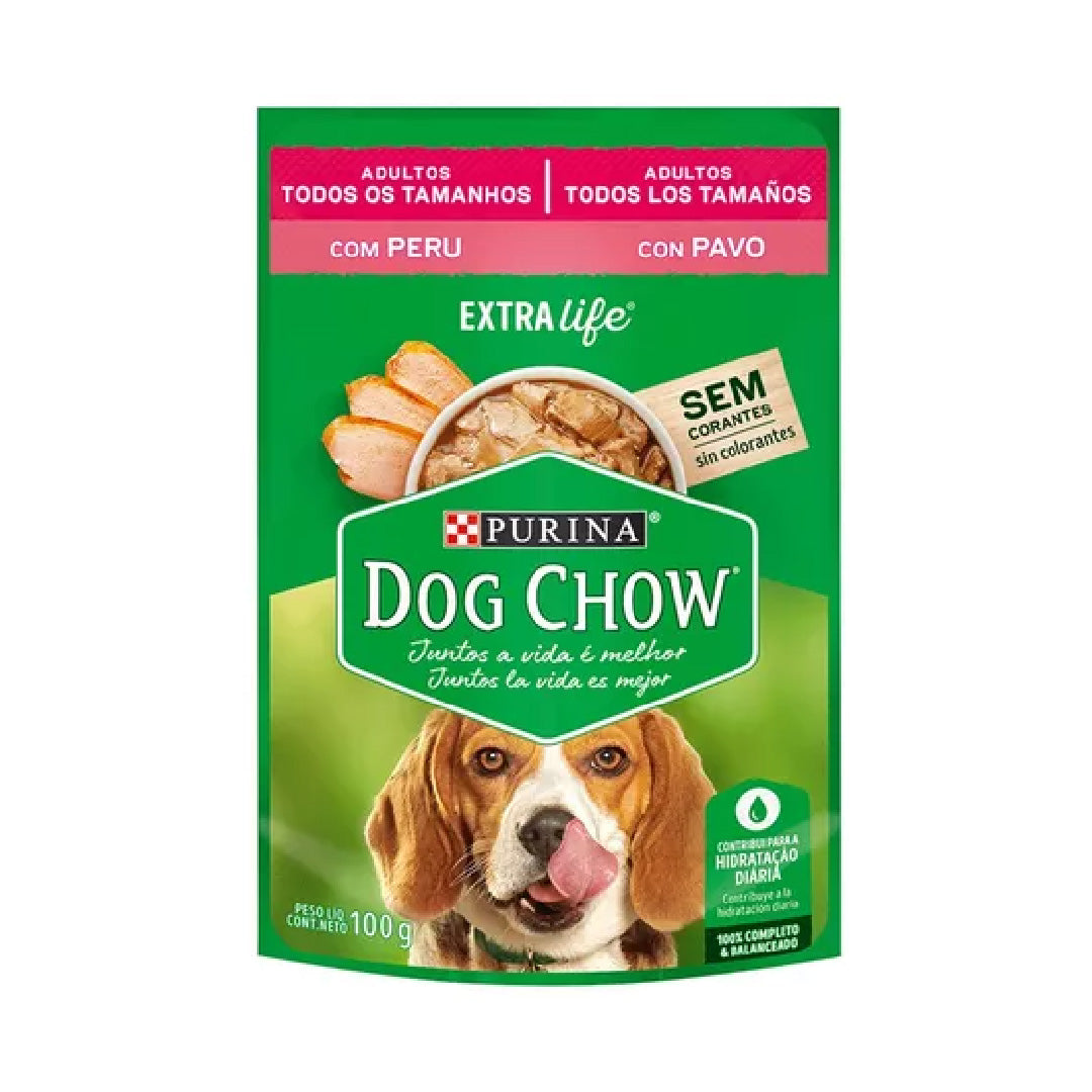 Pouch Dog Chow Perro Adulto sabor Pavo 100gr