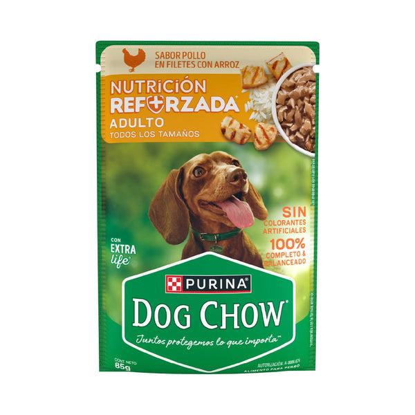 Pouch Dog Chow Nutrición Reforzada Perro Adulto Pollo